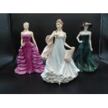 3 Limited Edition Royal Worcester lady figurines to incl With All My Heart ltd ed 9843/12500, Olivia