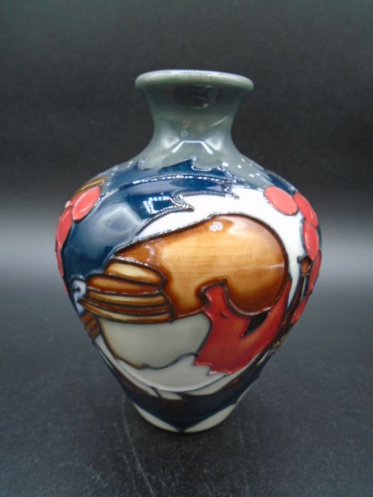 Moorcroft Brave Sir Robin small vase shape 03/4 designed by Vicky Lovatt, impressed and painted - Image 4 of 6