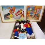 Robertson's advertising collectors dolls, Pooh bear prints and pin badge set