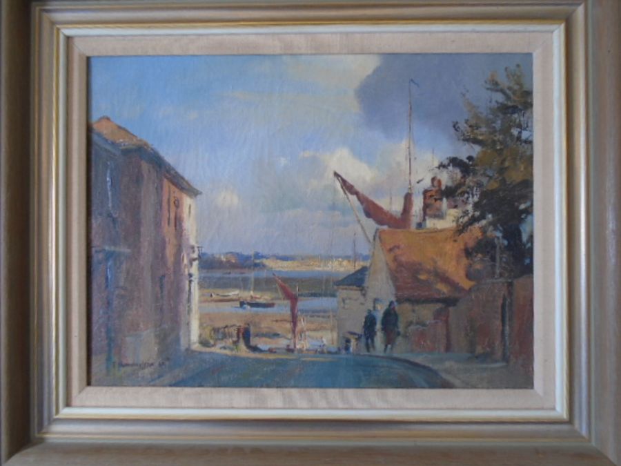 Trevor Chamberlain (born 1933) ' Down to the Estuary at Maldon' oil on canvas, signed and dated 'T - Image 3 of 8