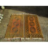 2 Kayam rugs 73cm x 140cm approx