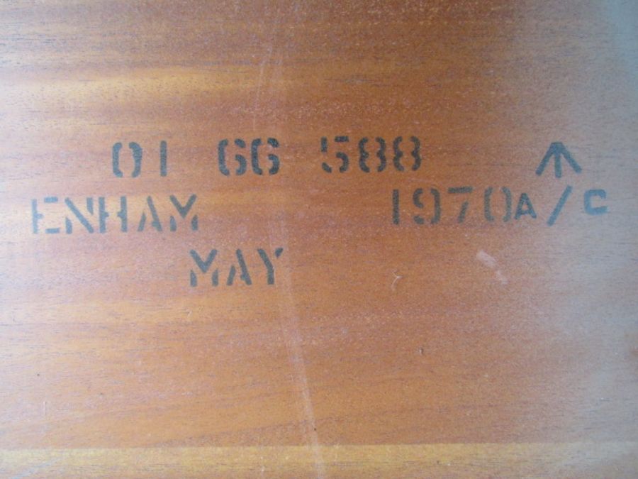 1970's Metal Ex Military Enham desk H70cm W153cm D92cm approx - Image 5 of 5