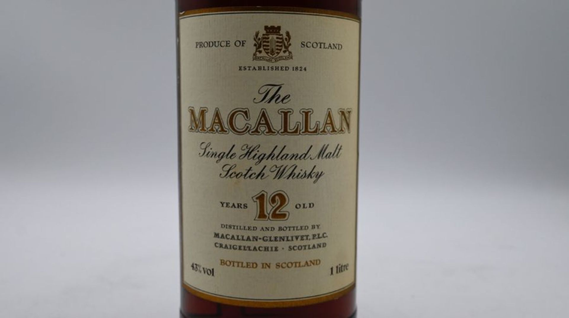 12 Year Old The Macallan Single Highland Malt Scotch Whisky 1 Litre