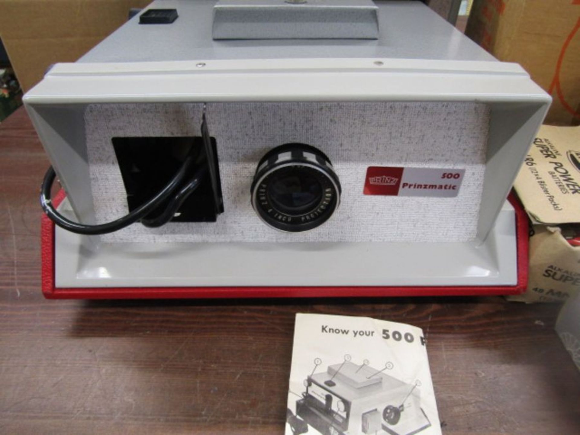 Prinzmatic 500 slide projector with instructions, in original box, Agfa movector dual cine projector - Image 2 of 9