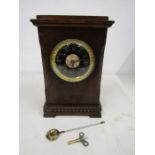 Mougin French clock 19thC in working condition with key and pendulum
