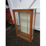 Mid century display cabinet with key H93cm W59cm D30cm approx