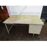 1970's Metal Ex Military Enham desk H70cm W153cm D92cm approx