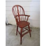 Vintage wooden children's Windsor style highchair (for display purposes only)