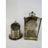 Schatz electric clock and Haller anniversary clock in dome