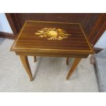 Inlaid musical sewing table