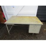 1970's Metal Ex Military Enham desk H70cm W153cm D92cm approx