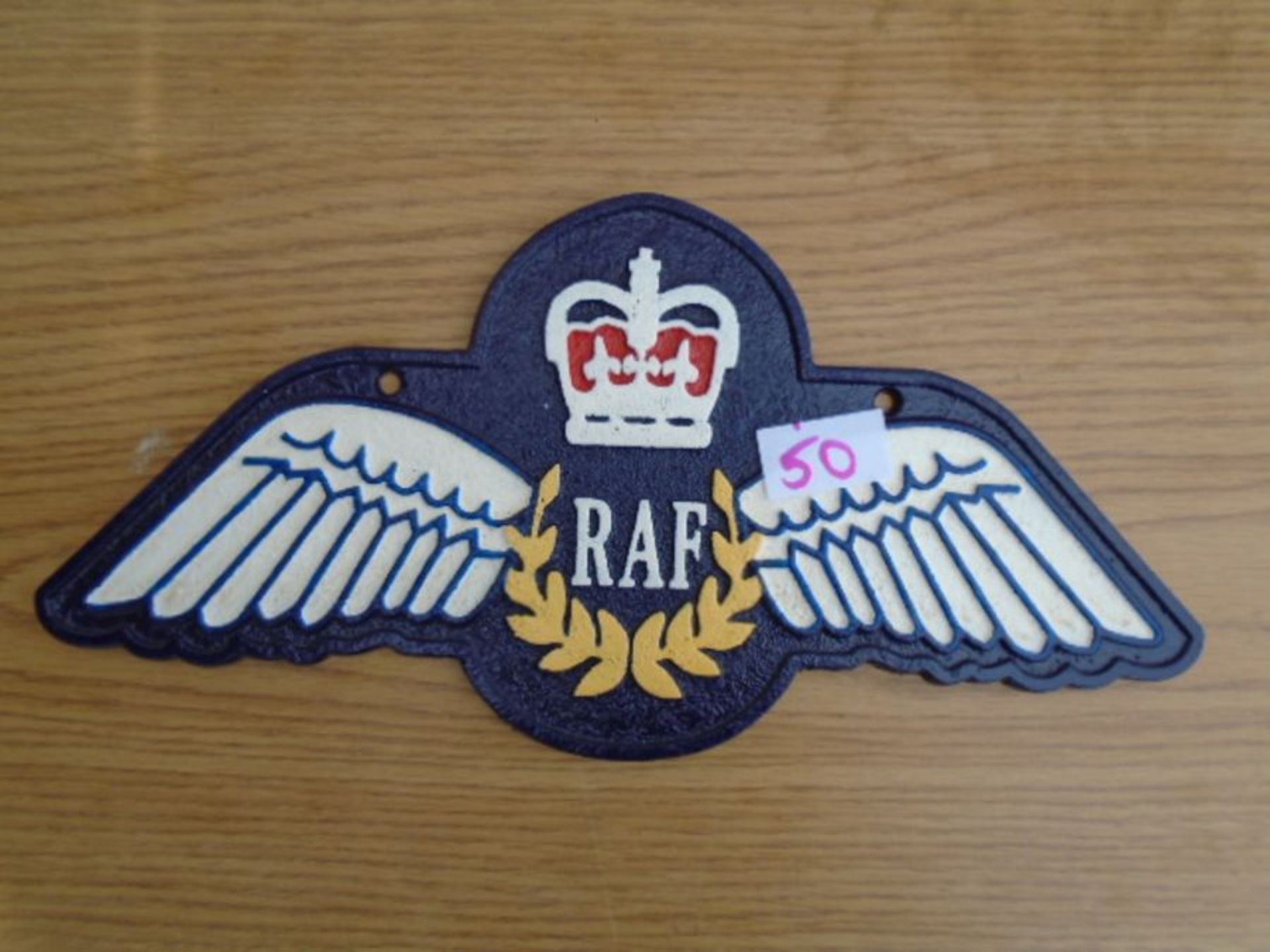 RAF wings plaque