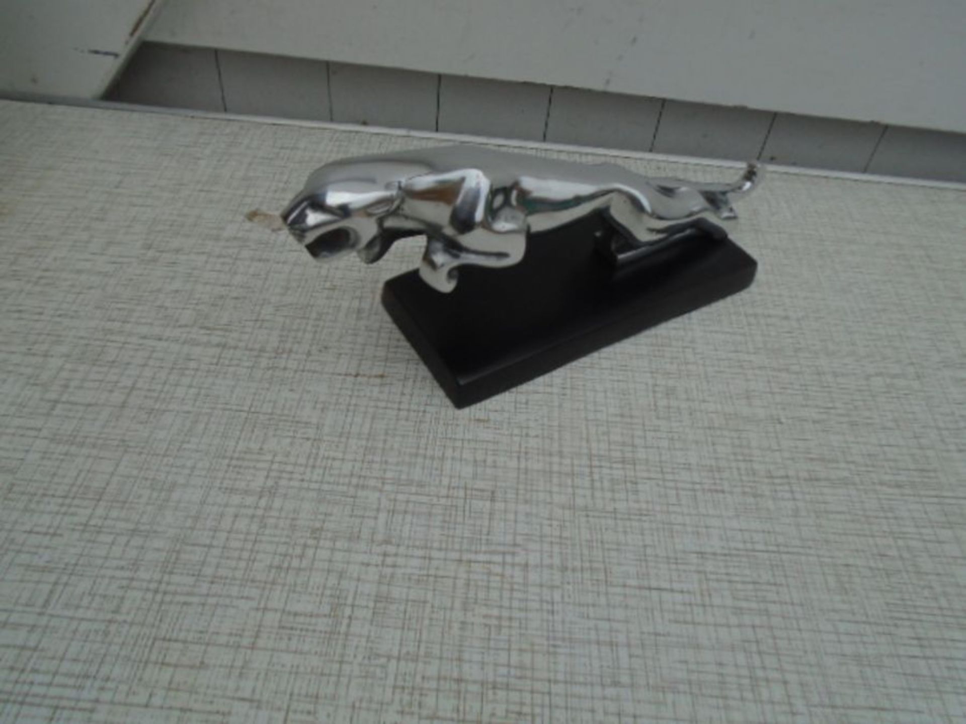 Jaguar mascot polished aluminium