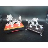 Swarovski crystal annual edition 1997 'Fabulous Creatures- the dragon' with stand together with
