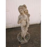 Concrete lady garden statue H85cm approx