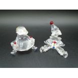 2 Swarovski crystal figurines Puppet 217207 and Doll 626247