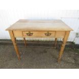 Pine console table split to top