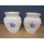 Pair of floral vases H24cm approx