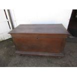 Antique French oak trunk/coffer H78cm W132cm D64cm approx