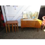 Mid century dressing table and folding stacking tables