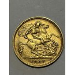 Edward VII Gold half-sovereign, 1906, 3.96grams