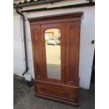 Edwardian mahogany wardrobe H200cm W121cm D48cm approx