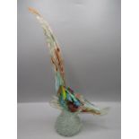 Murano glass multi coloured cockerel 36cmH