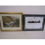 R.A.F Battle of Britain memorial flight print signed by crew 55x40cm along with a limited edition