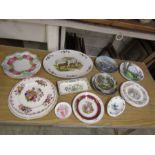 Collection of plates to include Masons, Wedgwood and Royal Doulton