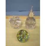 3 Glass paper weights