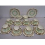 Grafton china 'Kinross' part tea set for 8- 8 tea cups and saucers, 8 plates and 2 serving plates,