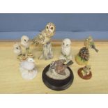 Bird figurines to include Border Fine Arts