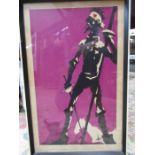 Bo Hoffman picture of a warrior signed right hand side 50x32cm