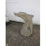 Concrete dolphin garden statue/water feature H55cm approx