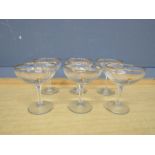 Set of 6 vintage Babycham glasses