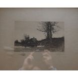 E L Field  American 1882, framed and glazed etching