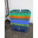 10 plastic bale arm crates