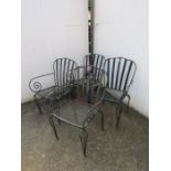 4 Wrought iron garden chairs