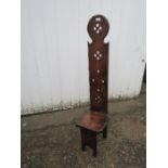 Oak spinners chair H80cm approx