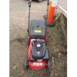 Petrol lawnmower with grass box in working order