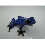 TIM 'FROGMAN' COTTERILL signed limited edition enamelled bronze frog sculpture 'Mini Storm',