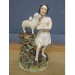 Staffordshire Parr ware 1860 John and The Baptist figure good condition