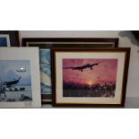 5 Framed and glazed Aviation prints