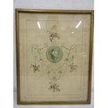 Vintage lithograph plate no 7