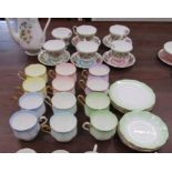 Royal Albert 'Rainbow'  'Jacobean'  Rainbow- 12 cups, 4 saucers, 5 plates Jacobean- 5 cups, 6