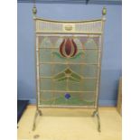 Stained glass fire screen