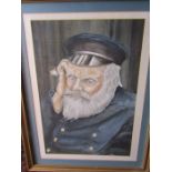 George Thomas Rice framed signed watercolour of a Norfolk sailor 52cm x 68cm approx
