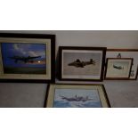 5 Framed and glazed Aviation prints