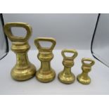Antique brass weights