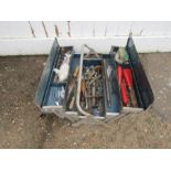 Toolbox with tools to include wood chisels etc